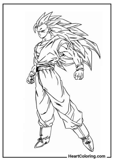Nuova forma di Goku - Disegni di Dragon Ball Z da Colorare