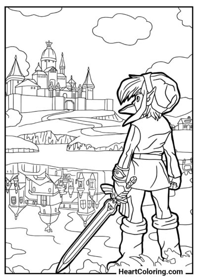 Link Gazing at the City – simple design for young kids