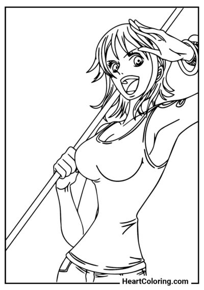 Nami - Desenhos de One Piece para Colorir