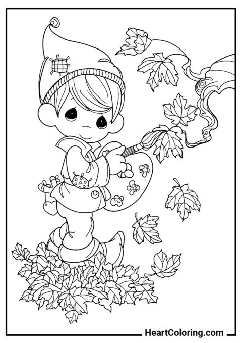 Young Artist - Autumn Coloring Pages