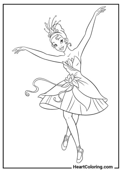 Bailarina Tiana - Dibujos de Bailarina para Colorear