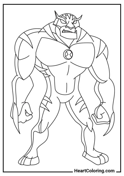 Humungousaur - Ben 10 Coloring Pages