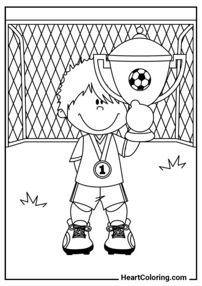 Campeón junior - Dibujos de Fútbol para Colorear