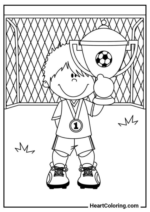 Campeón junior - Dibujos de Fútbol para Colorear