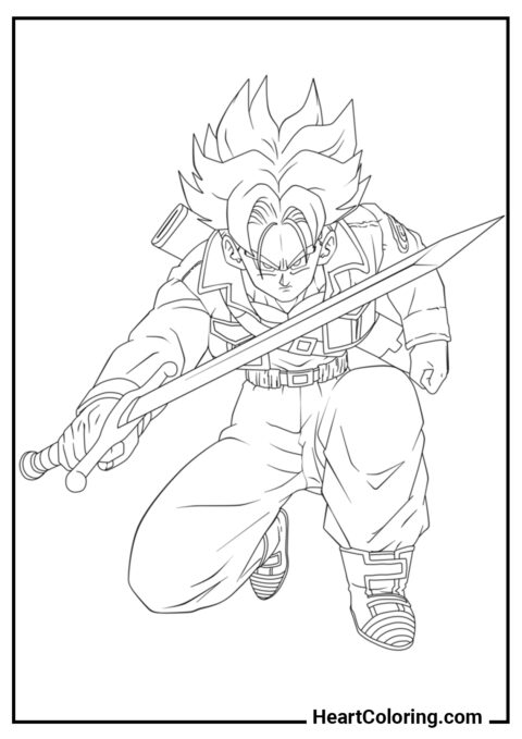 Trunks - Coloriages Dragon Ball Z