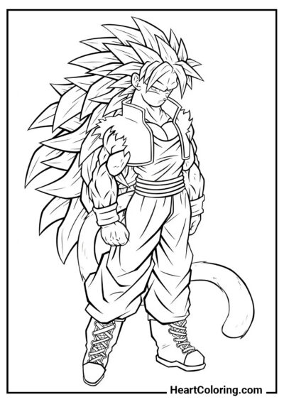 Super Saiyan a piena potenza - Disegni di Dragon Ball Z da Colorare