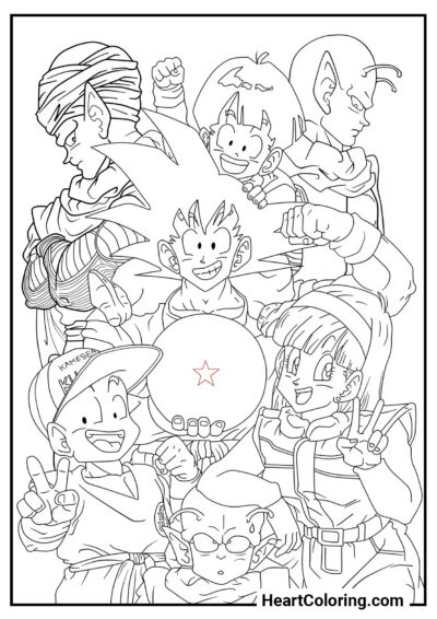 Personaggi di Dragon Ball Z - Disegni di Dragon Ball Z da Colorare