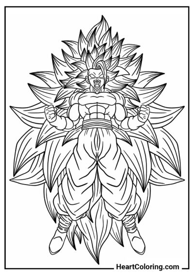 La rabbia di Goku - Disegni di Dragon Ball Z da Colorare