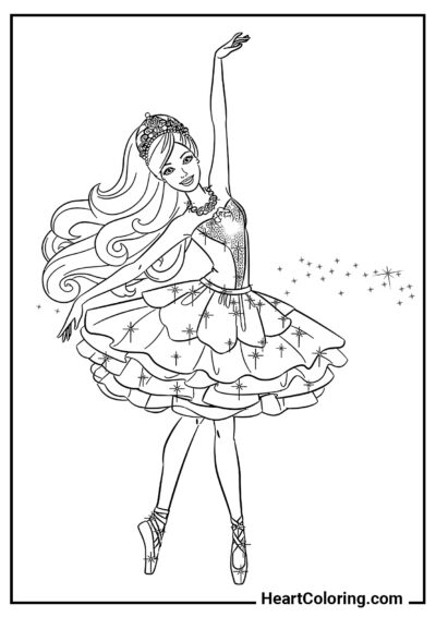 Barbie bailarina - Dibujos de Bailarina para Colorear