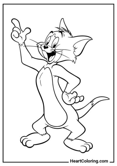 Cat Tom - Tom and Jerry Coloring Pages