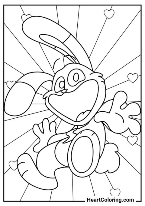 Hoppy Hopscotch - Smiling Critters Coloring Pages