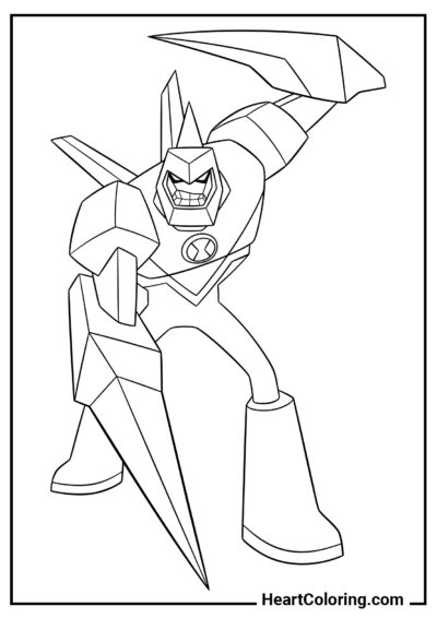 Diamondhead - Ben 10 Coloring Pages