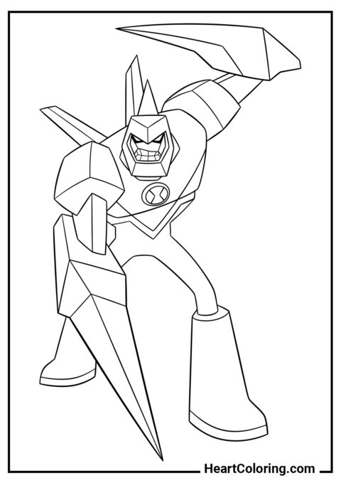 Diamondhead - Ben 10 Coloring Pages