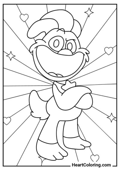 Kickin Chicken - Smiling Critters Coloring Pages