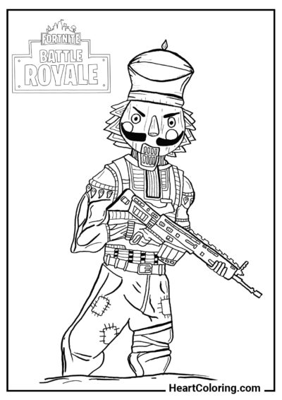 Crackshot - Fortnite Coloring Pages