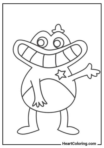 Sheriff Toadster - Garten of Banban Coloring Pages