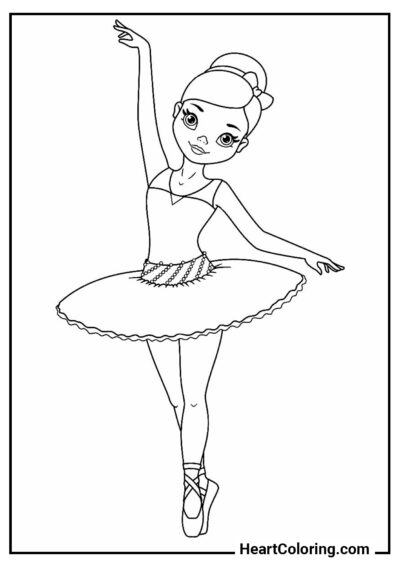 Joven bailarina - Dibujos de Bailarina para Colorear