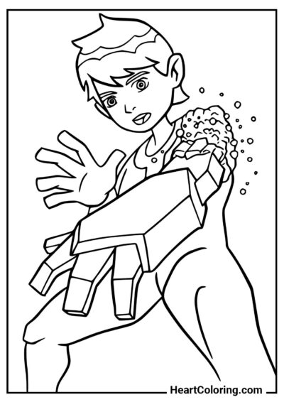 Ben’s transformation - Ben 10 Coloring Pages