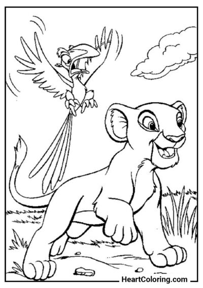 lion cub - The Lion King Coloring Pages