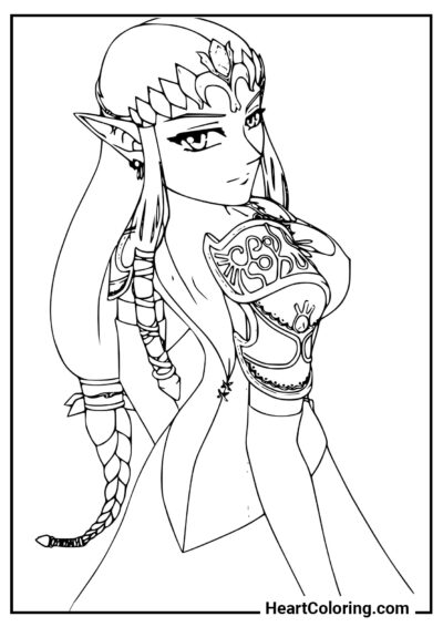 Belle princesse - Coloriages Zelda