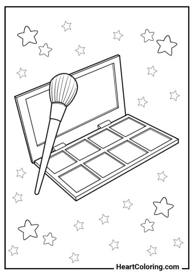 Eyeshadow palette - Makeup Coloring Pages