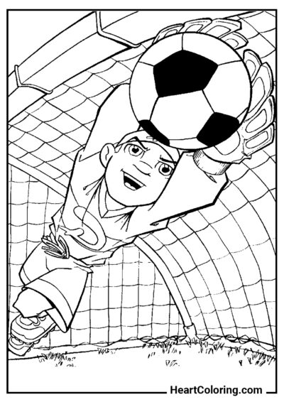 Goleiro - Desenhos de Futebol para Colorir