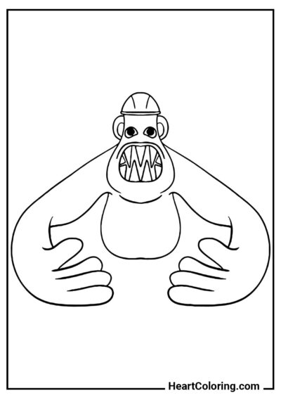 Hunky Jake - Garten of Banban Coloring Pages