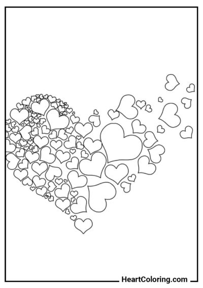 Many Hearts - Heart Coloring Pages