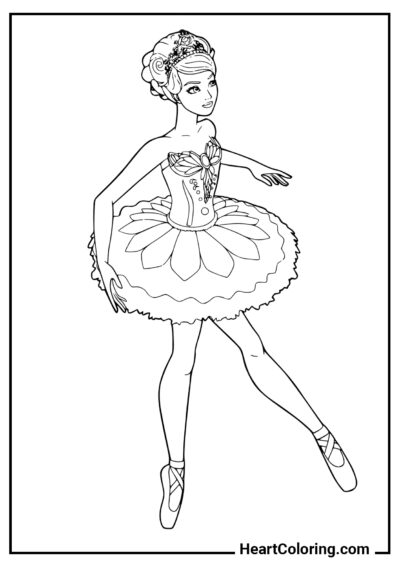 Bailarina princesa - Dibujos de Bailarina para Colorear