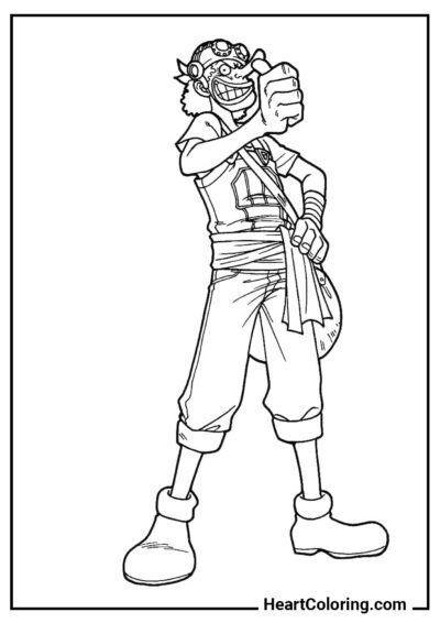 Usopp - One Piece Coloring Pages