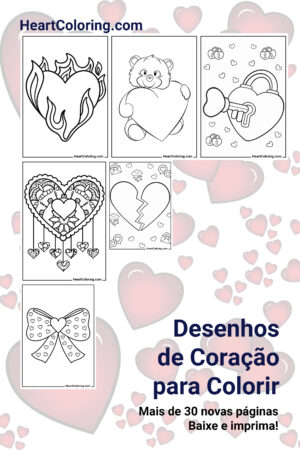 Desenhos de Coração para Colorir