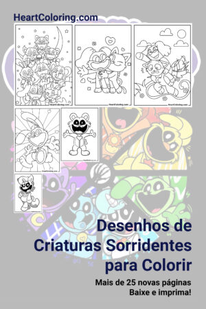 Desenhos de Criaturas Sorridentes para Colorir