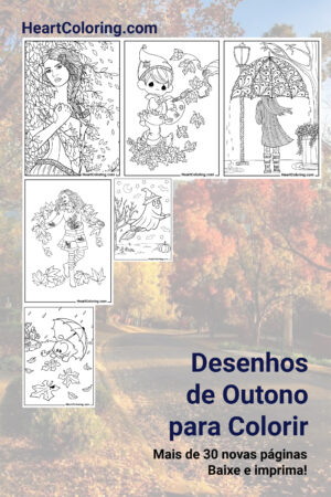 Desenhos de Outono para Colorir