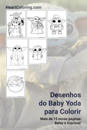 Desenhos do Baby Yoda para Colorir