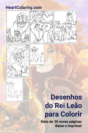 Desenhos do Rei Leão para Colorir