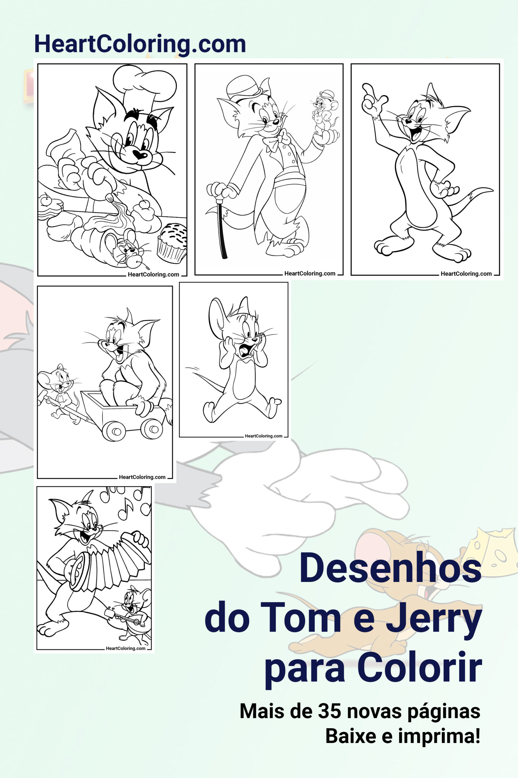 desenho para colorir tom e jerry