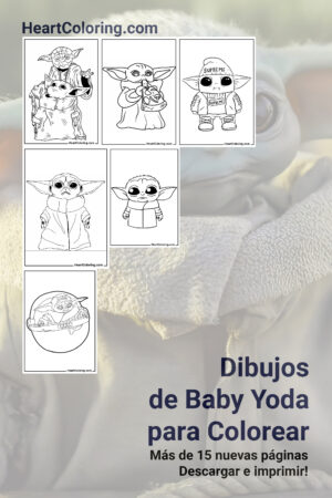 Dibujos de Baby Yoda para Colorear