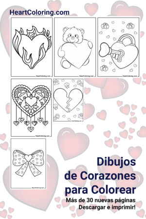 Dibujos de Corazones para Colorear