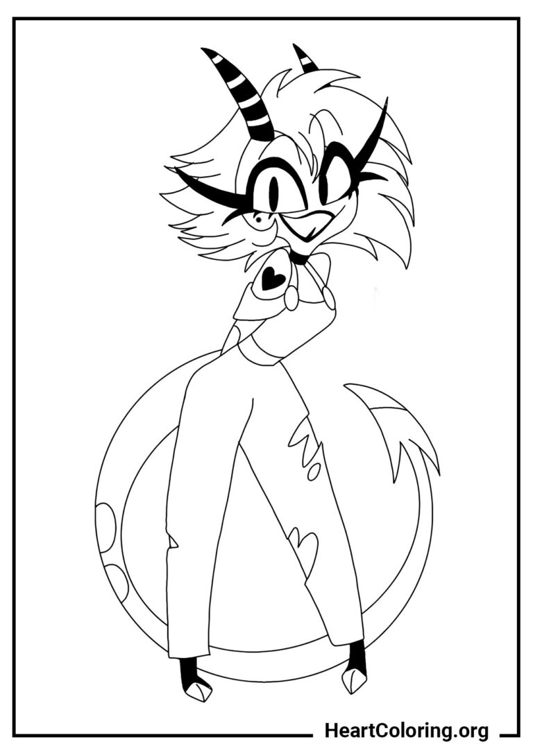 Mildred Knolastname from Helluva Boss Coloring Page