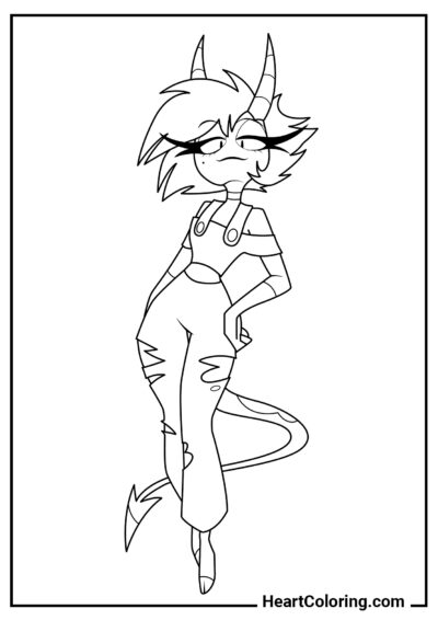 Arrogant Millie - Helluva Boss Coloring Pages