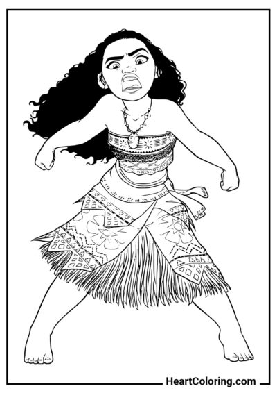 Moana malvada - Vaiana (Moana) para Colorear