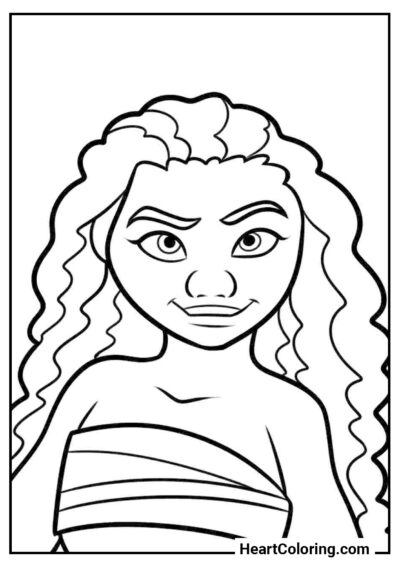 Fille déterminée - Coloriages de Vaiana