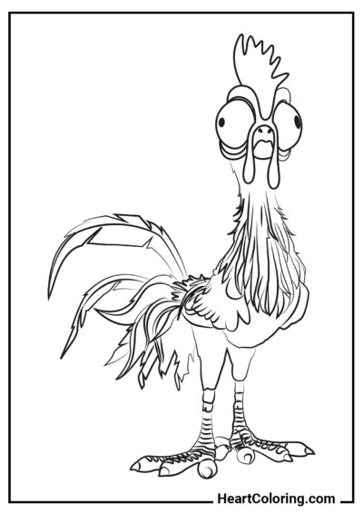 Coq Hei Hei - Coloriages de Vaiana