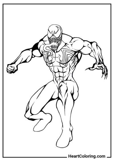 Simbionte Alienígena - Dibujos de Venom para Colorear