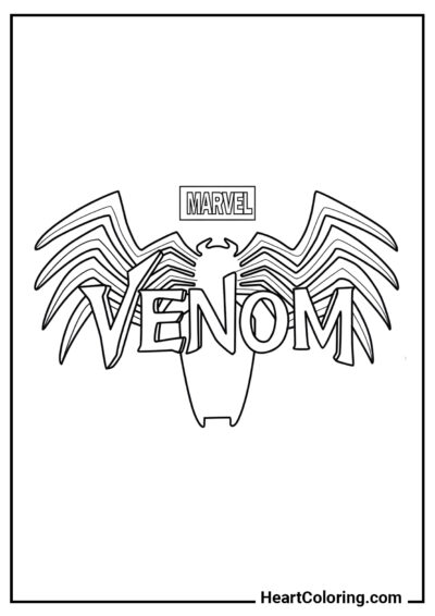 Logotipo de Marvel Venom - Dibujos de Venom para Colorear