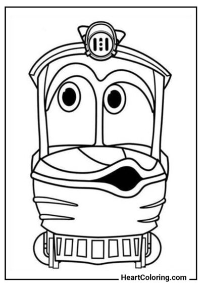 Pato Pensativo - Dibujos de Robot Trains para Colorear