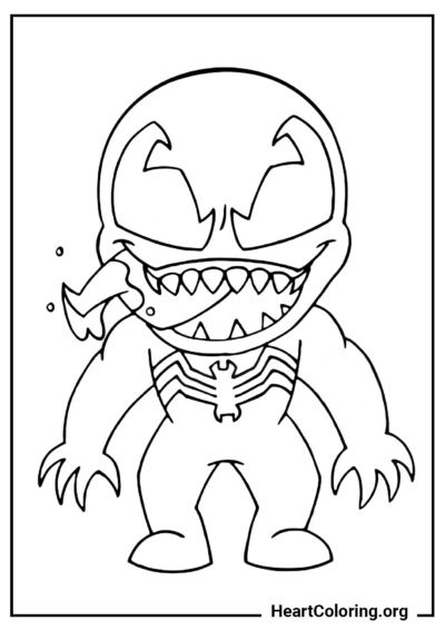 Bebé Venom - Dibujos de Venom para Colorear