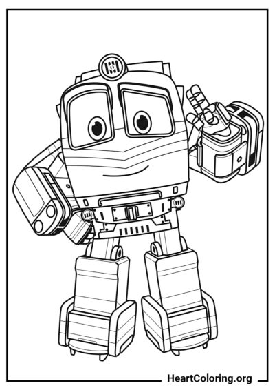 Amigable Alf - Dibujos de Robot Trains para Colorear