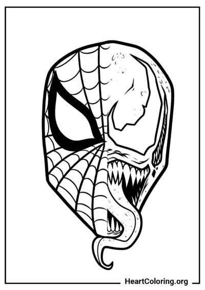 Venom vs Spider-Man - Dibujos de Venom para Colorear