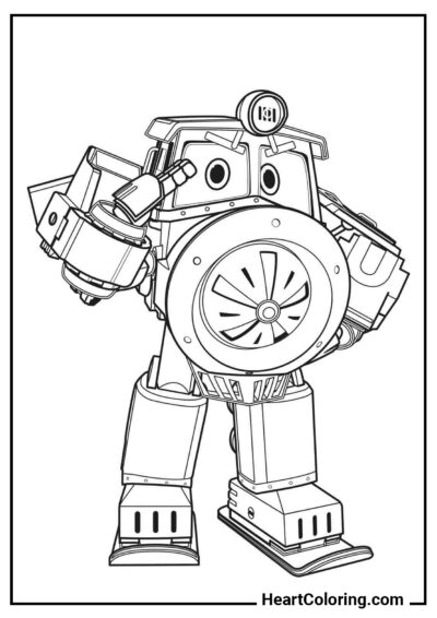 Robot Víctor - Dibujos de Robot Trains para Colorear